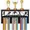 CREATCABIN Leichtathletik-Medaillenhalter,Medaillenaufhänger Mit Trophäenregal,Metallrahmen Zur Wandmontage,Eisen-Sportmedaillenständer,Organizer Zum Aufhängen,Laufen,Werfen Auszeichnungen,40x20x10cm