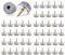 50 Stück Filzgleiter Schrauben, SWOUEKO Stuhlgleiter Filzgleiter Nagel, 22 mm Durchmesser Stuhlbeinkappen Rund mit 6mm Dickem Filz &Metalleinfassung, Filz-Pads für Möbelfüße, Stuhlbeinschoner(Grau)