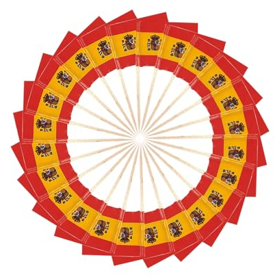 100 Banderas de Palillos de Dientes, Bandera de España, Eurovision 2024, para Fiestas y Fiestas olímpicas, decoración de Fiestas, Banderas, Cupcakes