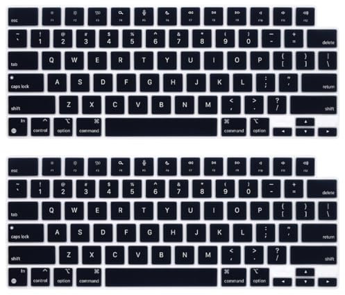 LEEQBCR 2 Pezzi Protezione Tastiera Sottile in Silicone, Copertura Tastiera Sottile Premium, Protezione Tastiera in Silicone, Manicotto Protettivo Universale con Computer Portatili da 14-16 Pollici