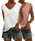 CSWH 2er Pack Damen Einfarbig Ärmellose T-Shirt Casual V Ausschnitt Bluse T Shirt Oberteile mit Flügelärmeln Frauen Sommer Elegant Kleidung Shirts Mädchen Tunika Tank Tops