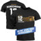 MoonWorks® Herren T-Shirt Deutschland Trikot EM 2024 Fußball personalisiert Fanshirt Deutschlandshirt schwarz 4XL