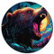 Puzzles für Puzzle EIN Neonbär mit offenem Mund im Wald 1000-teiliges Puzzle 26,5 x 26,5 Zoll Lernspiel Wichtelgeschenke