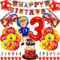38 Stück Feuerwehr Geburtstag Deko, Feuerwehrmann Luftballons Partyset, Kindergeburtstag Luftballons mit Tortendeko, Feuerwehr Geburtstagsdeko für 3 Jahre Junge und Mädchen Party Dekoration