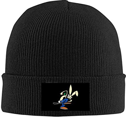 Herren Rock Band Blink 182 Rabbit Flat Along Winter Warm Knit Cap Beanie Mütze Schwarz, Schwarz , Einheitsgröße
