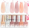CANNI Vernis à Ongles Gel Semi Permanent 6 Couleur Lot Vernis à Ongles Gel UV Gel Nail Polish Couleur pâte de haricots blancs laiteux rose nude Valentinstag Gel für Maniküre Nageldesign