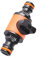 Riiichflowshop Quick-release Double-Way Water Pipe Joint with In-line Shut-off Connector for Garden Hose Pipe Hose Clamp Repair