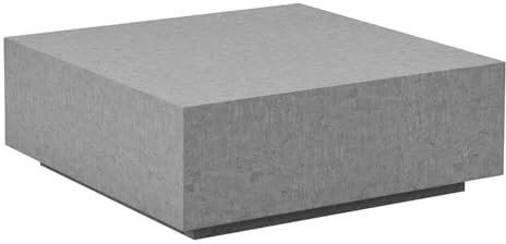 Home Deluxe - Couchtisch Amiri XL - Farbe: Grau, Größe: 95 x 95 cm, MDF Platte, bereits fertig montiert I Wohnzimmertisch Beistelltisch Sofatisch