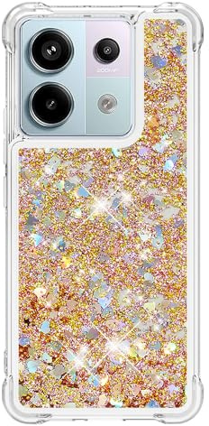 Funda compatible con Xiaomi Redmi Note 13 Pro 5G en el extranjero, Pico X6 5G en el extranjero, purpurina brillante para mujeres y niñas, arena movediza flotante líquida a prueba de golpes, color