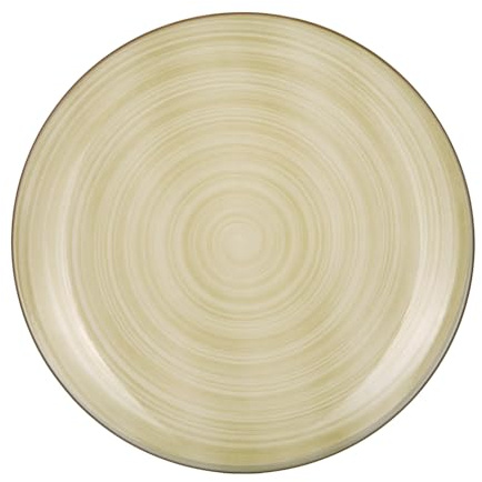KASANOVA Teller flach Porzellan grün 26,7 cm Blütenblätter