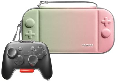 tomtoc Slim Carrying Case for Nintendo Switch 2 Model 2025 with a Hard Carrying Case for Nintendo Switch 2 Pro Controller