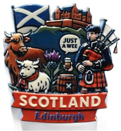 3D -SCOTLAND EDINBURGH Fridge Magnet City Souvenir Travel Memory Gift