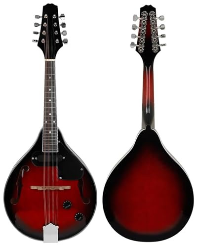 Mandoline Adulte Mandoline Électrique 8 Cordes Bordure Rouge Et Noire Avec Étui Convient À La Pratique Débutante(Mandolin)