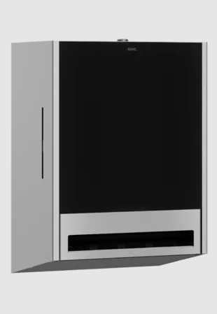 Franke GmbH KWC Mechanischer Handtuchrollenspender EXOS. in 3 verschiedenen Varianten erhältlich, Variante:Front schwarzes ESG-Glas