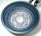Floral Vintage Bathroom Cloakroom Ceramic Counter Top Basin Sink Washing Bowl (35cm, Blue)