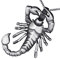 MATERIA by Matthias Wagner Herren Kettenanhänger Sternzeichen Skorpion 925 Sterling Silber Anhänger Männer Frauen Horoskop Kette 50cm #KA-62-K16_50cm