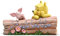Disney Tradition Winnie et Porcinet sur Un Tronc Figurine, 6005964