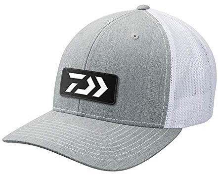 Daiwa DVEC-R-GRYWHT D-Vec Trucker mit grau-weißem Gummi-Patch Logo