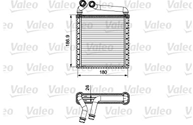 Valeo 811500 Interior Heating Heat Exchanger Heater Aluminium 179.5mm 154mm 26mm