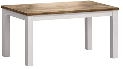 Mirjan24 Esszimmertisch Provence STD PR17, Praktischer Auszugstisch, Küchentisch, Tisch für Esszimmer, Auszugstisch, Esstisch, Ausziehtisch (Kiefer Andersen/Eiche Lefkas Dunkel)