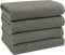 ZOLLNER 4er Set Handtücher - weiche und saugstarke Gästehandtücher - waschbar bis 95°C - Baumwolle - 50x100 cm in Taupe