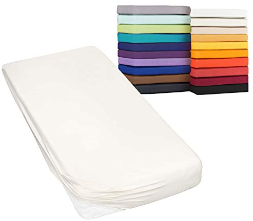 Moon-Classic Spannbettlaken Boxspringbett Wasserbett Spannbetttuch Matratzen 160g/²m 200x220-220x240 Natur