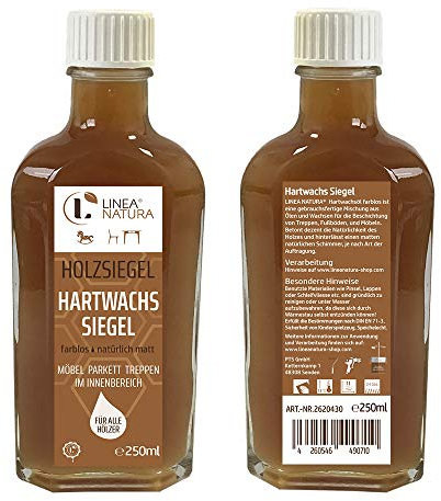 LINEA NATURA® Hartwachs Siegel | Holzsiegel Möbel Parkett Treppen farblos matt (250 ml)