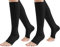 2 Pezzi Calze a Compressione con Cerniera Punta Aperta per uomo/donna, Nero XXL