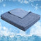 CHOSHOME Kühldecke Sommerdecke 2 in1 Selbstkühlende Decke Leichte kühldecke mit Japanische Q-Max 0,45 Kühlfasern Kuscheldecke für Menschen Kinder Wohndecke Doppelseitige Sofadecke Blau 200x220cm