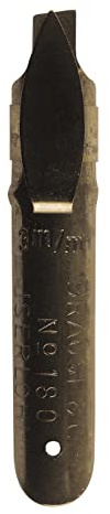 Brause 318530B - Packung mit 3 Banzugfedern 3mm für Linkshänder, mit abgeschrägter Spitze und Reservoir für die westliche Kalligrafie, ideal für Kalligraphie, 1 Box