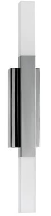 EGLO LED Wandleuchte Alcudia, Up und Down Leuchte, Wandlampe aus Metall in Chrom und satiniertem Kunststoff, Bad Spiegellampe, Badezimmer und Flur Lampe, warmweiß, IP44