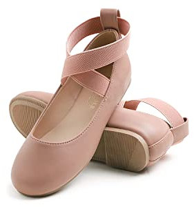 Feversole Girls Cute Dress,Ragazze Mary Jane Strap Scarpe Basse Ballerine da Principessa Scarpe da Scuola Piatte Rosa 30 EU