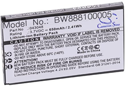 vhbw Battery Replacement for BT 043048 for Wireless Landline Phone (650mAh, 3.7 V, Li-ion)