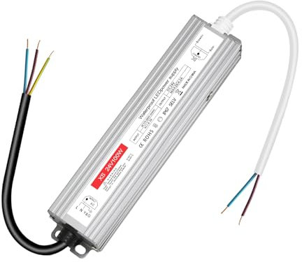 Transformateur 220V 24V LED 100W, alimentation 24v 100w 4.2A, led driver 24v étanche IP67, Transfo AC à DC, convertisseur 220v 24v, pour G4, GU5.3, MR11, MR16, Bande LED, Non Dimmable