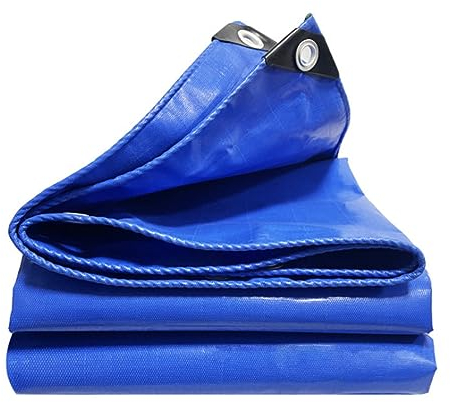 Lona Impermeable Exterior 3x5m, 440 g/m² Lona de Protección Toldo Reforzado PVC con Ojales, Duradera Resistente a Los Rayos UV Desgarros, Multiusos para Terrazas Muebles Jardín Piscina Coche Azul