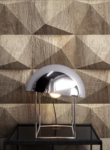 Newroom Vliestapete Braun Holzoptik 3D Fliesen Tapete Wohnzimmer