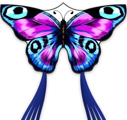 SGftre Beautiful Butterfly Kites for Kids & Adults Easy to Fly，Kite for Beach Trip Park Family Outdoor Games and Activities (cat eye butterfly)