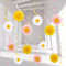 EASY JOY 24 PCS Daisy Hanging Swirls Boho Dasiy Party Decorations Spring Summer Flower Garden Party Decorations Floral Yellow Flower Bunting Boho Baby Shower Home Decor