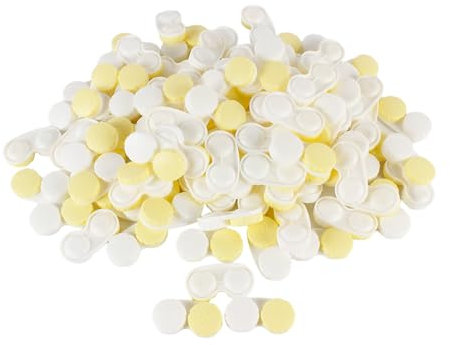 Dhoptical 50 PCS Contact lens case coloful large size Bulk Box Holder Container, Contact Lens Case Set (yellow)