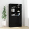 ARKEM Highboard Schwarz Holzwerkstoff Highboard Wohnzimmer Esszimmerschrank Wohnzimmer SchräNke Highboard Vintage Buffetschrank 3185376