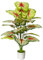 AIVORIUY Plante Artificielle Intérieur Faux Plantes en Pot Plastique avec 18 Tropical Palmier Arbre Feuilles pour Extérieur Maison Bureau Jardin Décoration Moderne (70cm Rouge Paume)