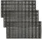ED LINEN Rubber Door Mat Heavy Duty Non-Slip Entrance Floor Door Mat Indoor & Outdoor Mats for Front Door Dirt Scrapper Garden Matting Welcome Grid Design (PACK OF 3, 50 x 100 cm)
