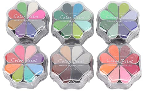 Metallic-Stempelkissen-Set, Waschbar, 48 Farben, DIY-Stempelkissen für Scrapbooking, Stempeln