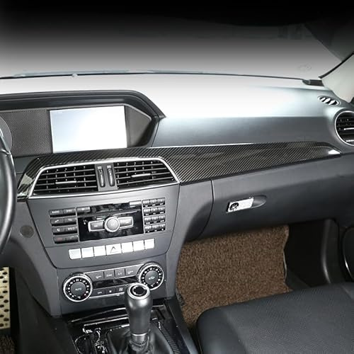 für C-Klasse W204 2011-2014 Interieur Dekor ABS Kunststoff Kohlefaserfarbe (Frontplatten)