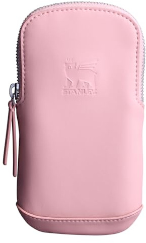 STANLEY Cross Bottle Essentials Case Midi | Phone, Wallet, Keys Holder for Water Bottle | Faux Leather Accessory Pouch for Carry All Strap | Tumbler Cup Accessories | BPA-Free | Rose Quartz