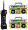 UILYNIU 3 Stücke Aufblasbare Rock Star Toy Set Aufblasbare Radio, Aufblasbares Musikinstrumente, Aufblasbare Boom Box, Aufblasbares Handy, Party Props, Themenparty Festival Cosplay (Mehrfarbig)