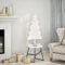 Homgoday Albero di Natale Decorativo Bianco 100 cm in Legno di Pino, Arredo Decorazioni Natalizie, Albero di Natale, Natale Artificiale Sottile Supporto Model858187