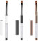 HJZHII Lot de 3 pinceaux à ongles gel ovales plats avec manche en strass, pinceau ombré pour nail art, peinture et nettoyage des erreurs de vernis sur les cuticules