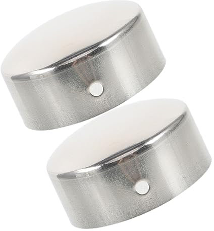 STOBOK 2pcs Chrome Handrail End Cap Covers Stair Banister End Caps Stainless Steel Handrail Fittings for Wood Rail