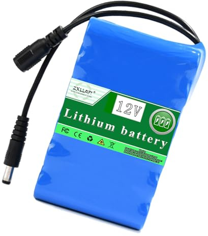 ZXLLAFT 12V wiederaufladbarer Lithium-Ionen-Akkupack, 7200mAh, 8000mAh, 10000mAh, für die meisten 12-V-Geräte wie kabellose Kameras, Elektrowerkzeuge, tragbare Lautsprecher usw.,12v10000mah